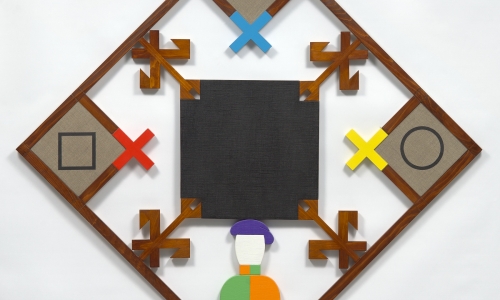 GOOD EVENING KAZIMIR MALEVICH, 2011, painted wood and canvas, 130x130cm