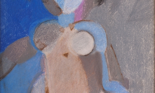 NUDE, c. 1955, pastel/paper, 25x21cm