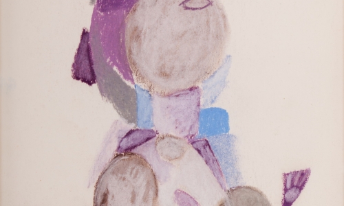 NUDE I, c. 1955, pastel/paper, 25x20.5cm