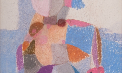 NUDE II, c. 1955, pastel/paper, 25x21cm