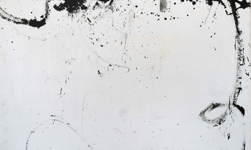 PAINTING 26/02/65, 1965,  oil and sand / paper lined on canvas, 180x160cm