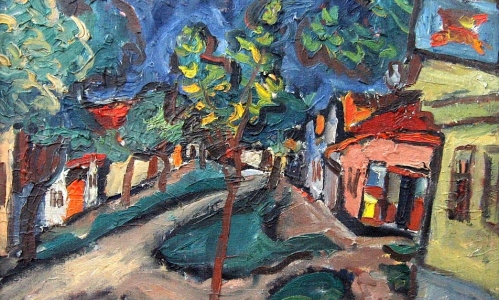 BELGRADE STREET IN SOMBOR, 1936, oil/canvas, 65x81cm, Milan Konjović Gallery, Sombor