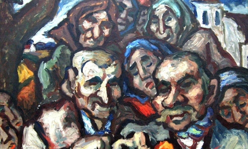 BAGGARS, 1943, oil/paper lined on canvas, 89x116cm, Milan Konjović Gallery, Sombor