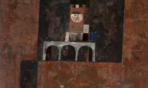 MOTIF FROM SIENA, 1961, oil/canvas, 129x161cm
