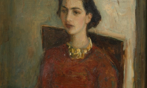 PORTRAIT OF A GIRL IN RED, 1935-1936, oil on canvas, 92x72cm, private collection