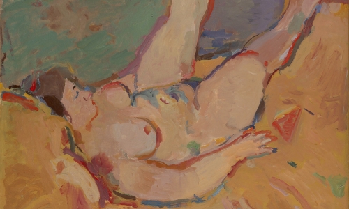 RECLINING FEMALE NUDE, 1956, oil on canvas, 80x99.5cm, private collection