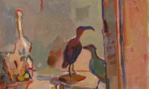 CONVERSATION I, 1960, oil on canvas, 100x80cm, private collection
