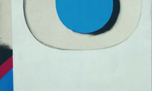 BLUE ASTEROID, 1969, oil on canvas, 195x113cm