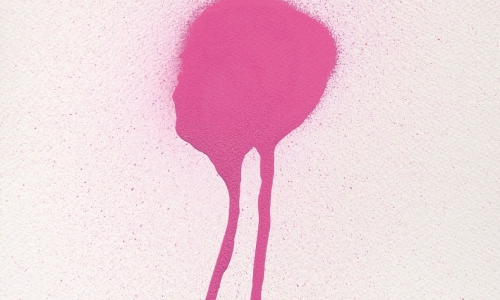 UNTITLED, from the series Children of Stupid Paintings, acrylic spray on paper, 29 x 24 cm