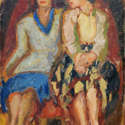 FRIENDS, 1957-1958, oil/canvas, 180x120cm