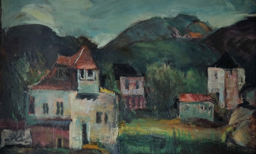 BOSANSKI PREDEO, 1936, ulje/lesonit, 54x73cm