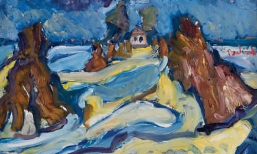 FIELD UNDER THE SNOW, 2010, oil/canvas, 60x80cm