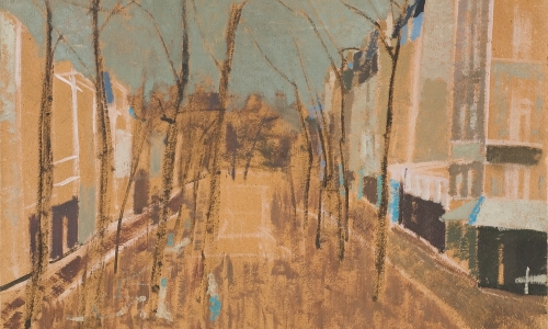 BULEVAR EDGAR KINE, 1939, ulje/karton, 40x50cm
