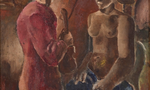 TWO FIGURES, 1923, oil on canvas, 73x54cm, private collection