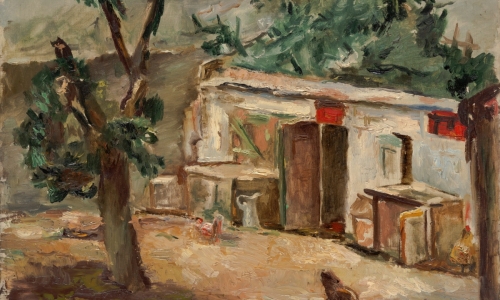 CHICKEN COOP, 1928, oil on canvas, 60x73cm, private collection