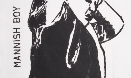 MANNISH BOY, 2019, suva igla, 98 x 69 cm