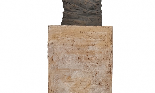 SIMBOL, 2013, terakota, 180 x 39 x 31 cm