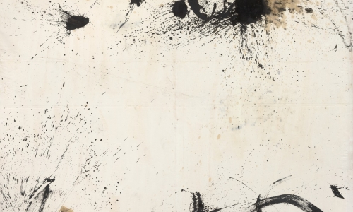 Painting 19/8/65, 1965, oil and sand on paper mounted on canvas, 256 x 236 cm