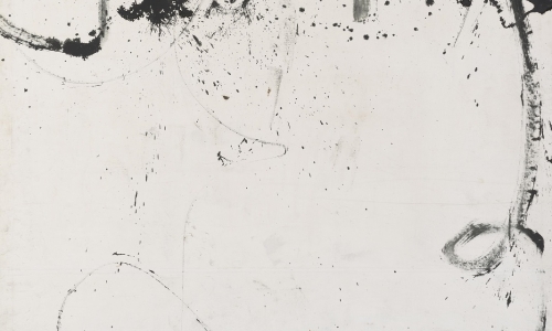 Slika 26. II ’65, 1965, ulje i pesak na papiru kaširanom na platno, 180 x 160 cm