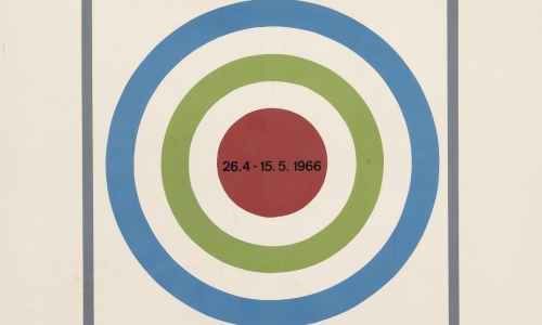 OVO JE DELO OD PROVERENE UMETNIČKE VREDNOSTI, izložbeni plakat (1966), autorski pečat, 70 x 50 cm