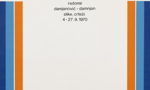 OVO JE DELO OD PROVERENE UMETNIČKE VREDNOSTI, izložbeni plakat (1970), autorski pečat, 67 x 47 cm